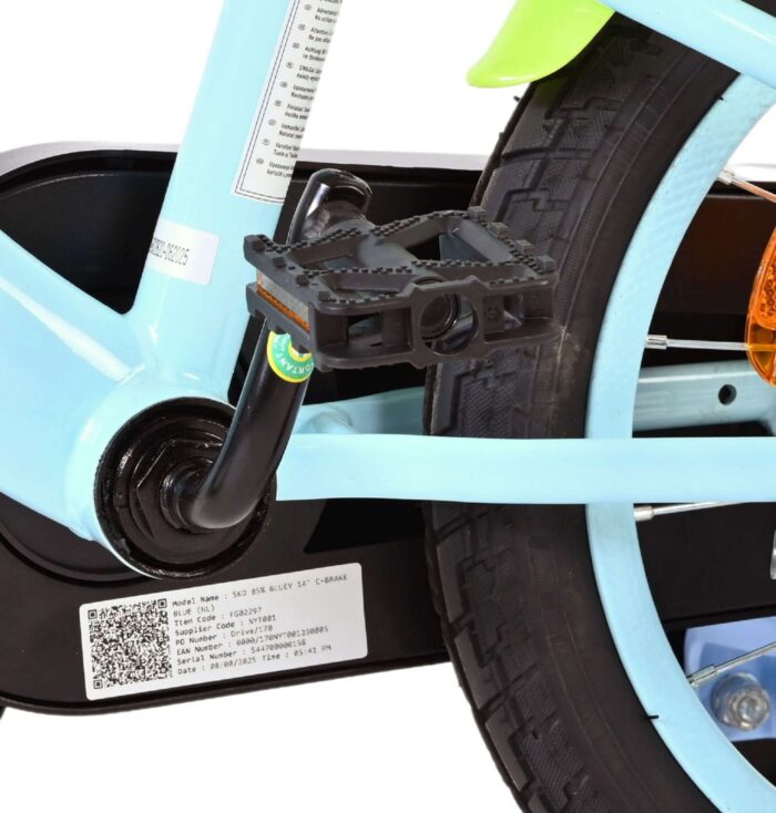 Bluey Kinderfiets - 14 inch - Lichtblauw - Afbeelding 9