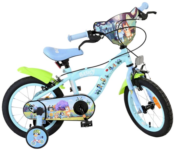 Bluey Kinderfiets - 14 inch - Lichtblauw - Twee handremmen - Afbeelding 10