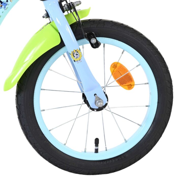 Bluey Kinderfiets - 14 inch - Lichtblauw - Twee handremmen - Afbeelding 3