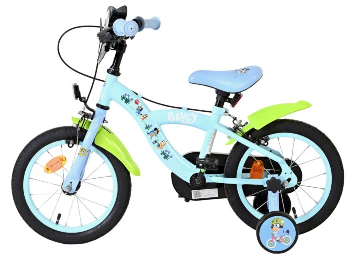Bluey Kinderfiets - 14 inch - Lichtblauw - Twee handremmen - Afbeelding 7