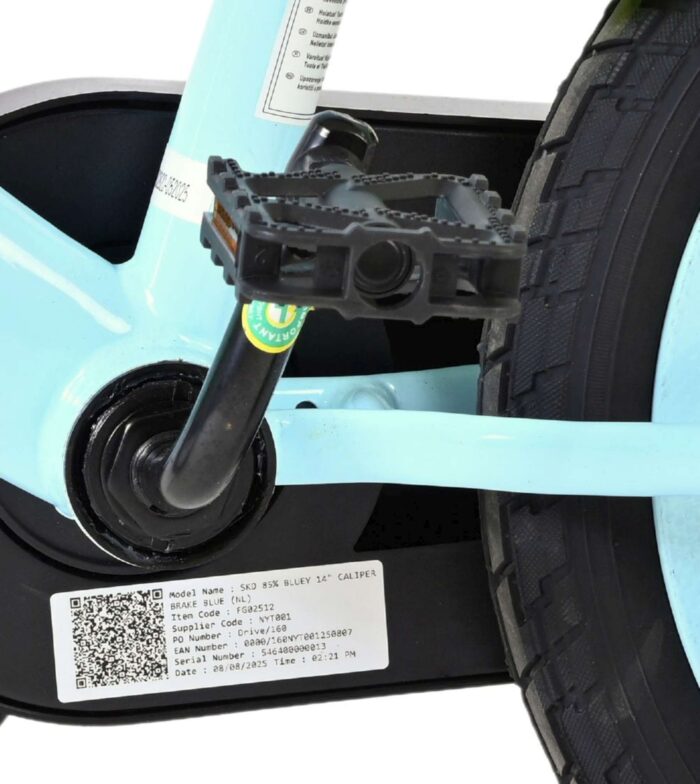 Bluey Kinderfiets - 14 inch - Lichtblauw - Twee handremmen - Afbeelding 9