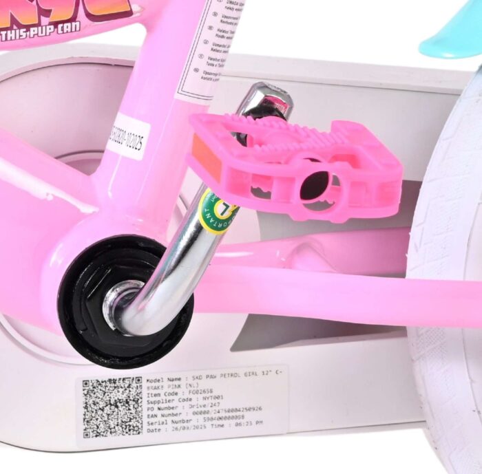 Paw Patrol Kinderfiets - Meisjes - 12 inch - Roze - Afbeelding 7