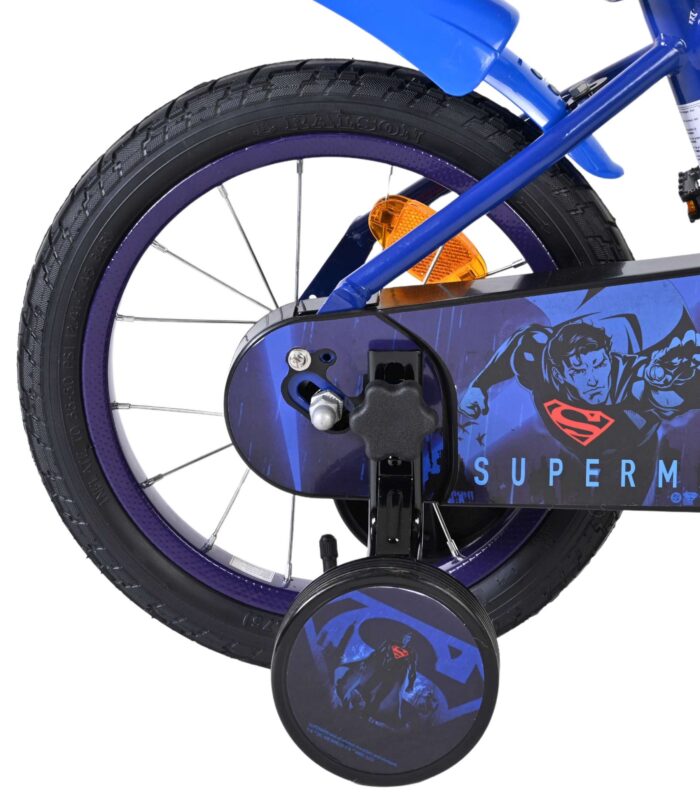 Superman Kinderfiets - Jongens - 14 inch - Blauw - Afbeelding 2