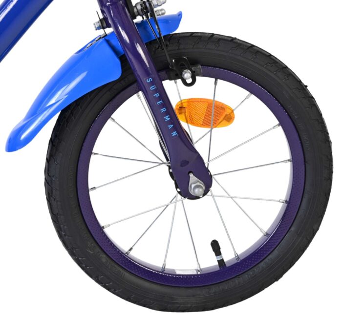 Superman Kinderfiets - Jongens - 14 inch - Blauw - Afbeelding 3