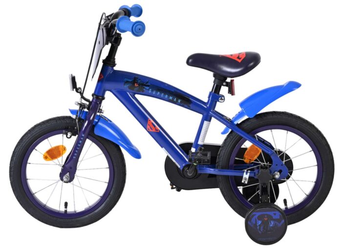 Superman Kinderfiets - Jongens - 14 inch - Blauw - Afbeelding 7