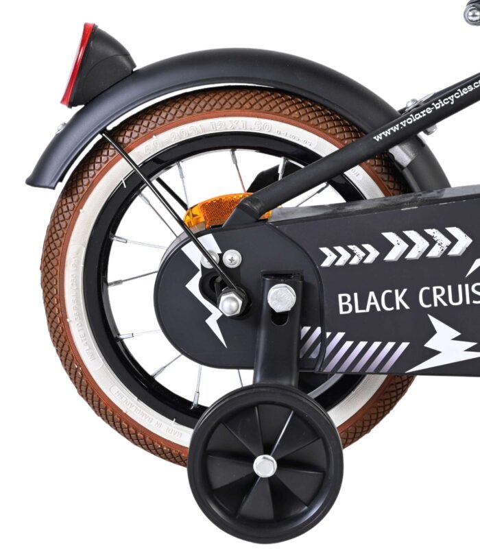 Volare Black Cruiser Kinderfiets - Jongens - 12 inch - Zwart - Afbeelding 2