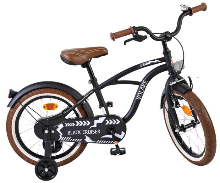 Volare Black Cruiser Kinderfiets - Jongens - 16 inch - Zwart - Afbeelding 10
