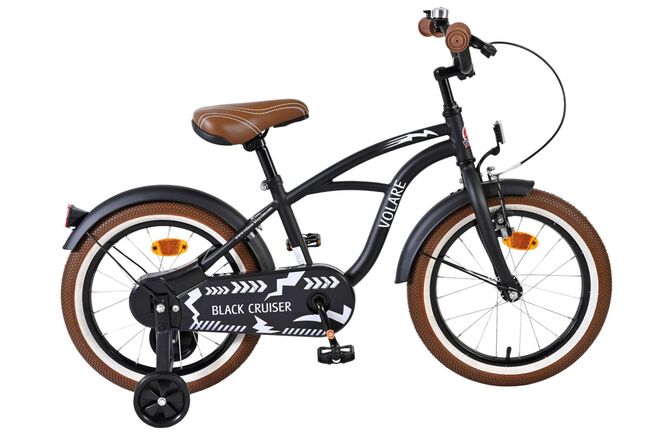 Volare Black Cruiser Kinderfiets - Jongens - 16 inch - Zwart