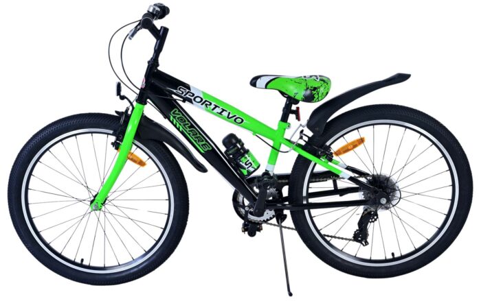Volare Sportivo Kinderfiets - Jongens - 24 inch - 7 Speed - Zwart Groen - Afbeelding 8