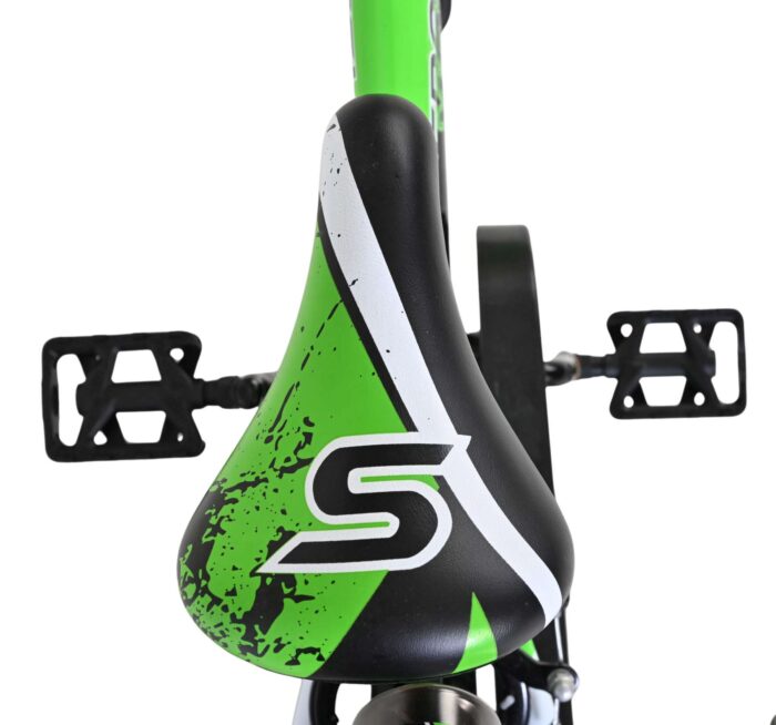 Volare Sportivo Kinderfiets - Jongens - 12 inch - Groen Zwart - Twee Handremmen - Afbeelding 4