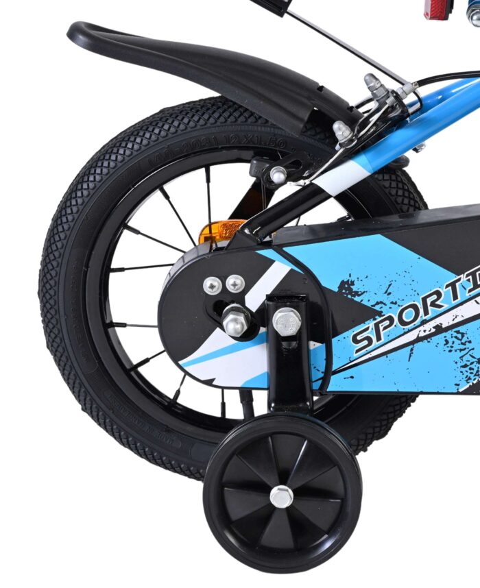 Volare Sportivo Kinderfiets - Jongens - 12 inch - Blauw Zwart - Twee Handremmen - Afbeelding 2