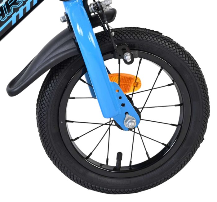 Volare Sportivo Kinderfiets - Jongens - 12 inch - Blauw Zwart - Twee Handremmen - Afbeelding 3