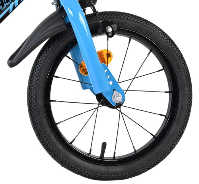 Volare Sportivo Kinderfiets - Jongens - 14 inch - Blauw Zwart - Twee Handremmen - Afbeelding 3