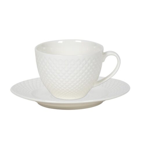 Kop met schotel Diamond porselein 220 ml