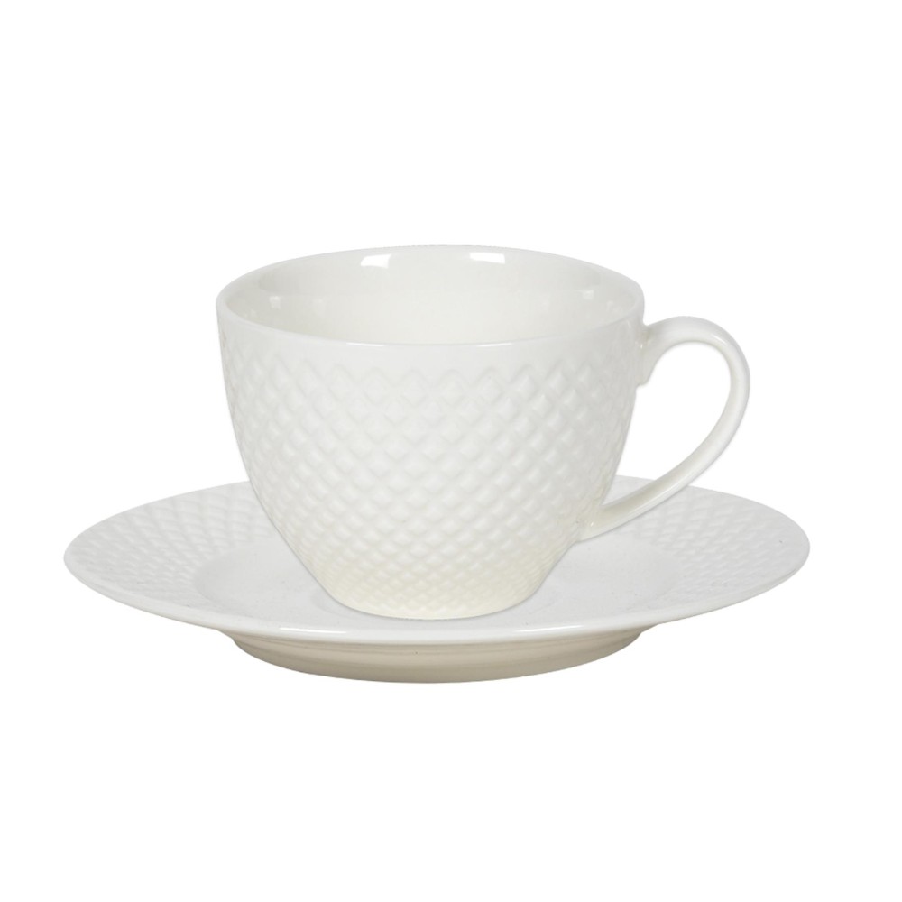 Kop met schotel Diamond porselein 220 ml