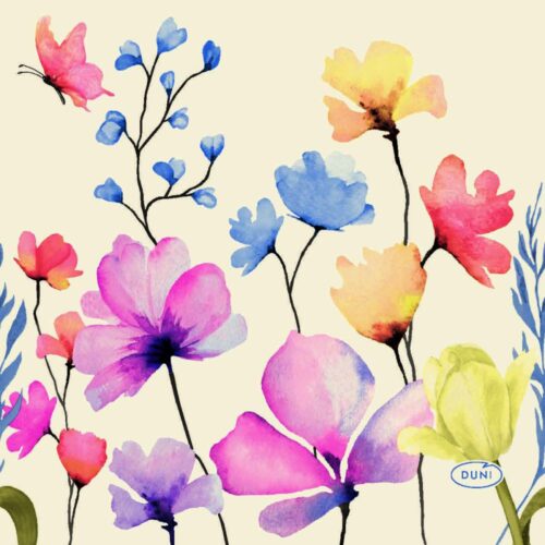 Duni servetten floral haven 20 stuks 24 x 24 cm