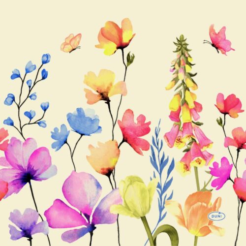 Duni servetten floral haven 20 stuks 33 x 33 cm