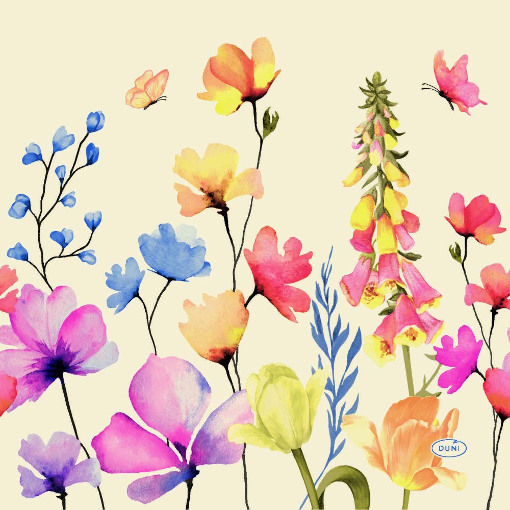 Duni servetten floral haven 20 stuks 33 x 33 cm