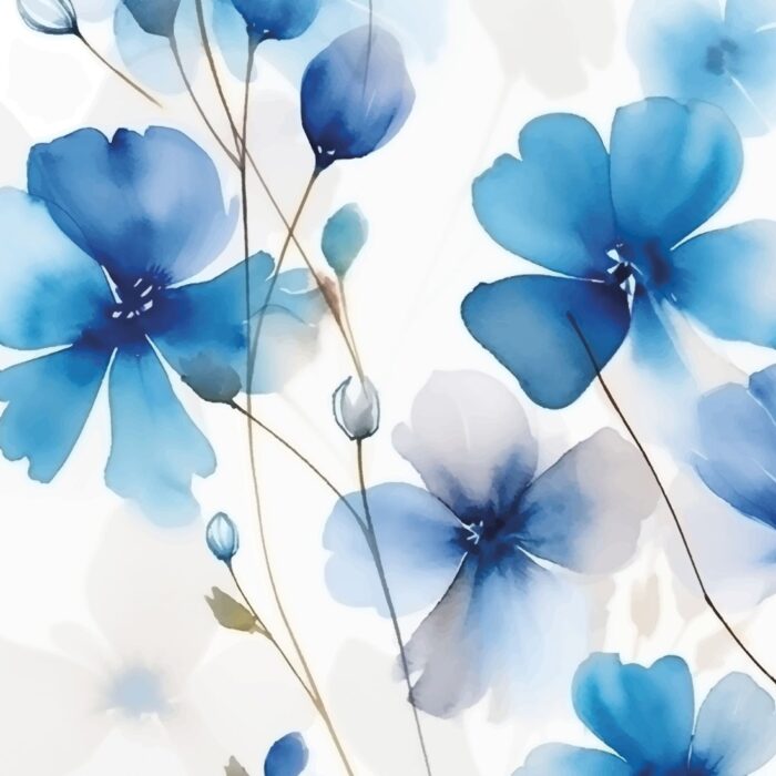 Duni servetten everbloom blue 20 stuks 24 x 24 cm