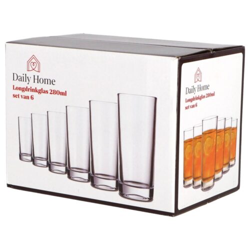 Daily home longdrinkglas set van 6