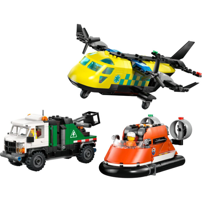 LEGO City Great Vehicles 60505 Vliegtuig,  Servicewagen En Hovercraft Remix - Afbeelding 2