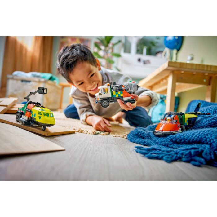 LEGO City Great Vehicles 60505 Vliegtuig,  Servicewagen En Hovercraft Remix - Afbeelding 4