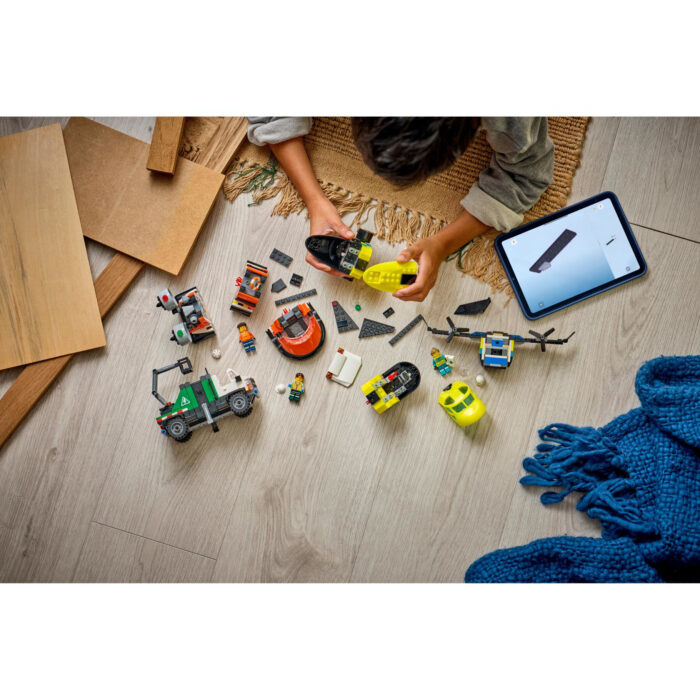 LEGO City Great Vehicles 60505 Vliegtuig,  Servicewagen En Hovercraft Remix - Afbeelding 5