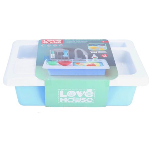 Afwasbak met echt kraantje en color changing servies