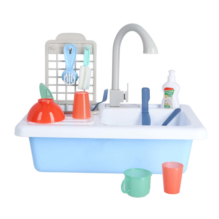 Afwasbak met echt kraantje en color changing servies - Afbeelding 2