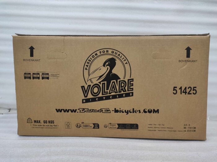 Volare Strike Kinderfiets - Jongens - 14 inch - Zwart Oranje - Twee handremmen - Afbeelding 11