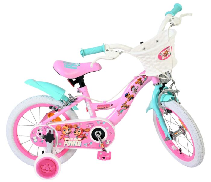 Paw Patrol Kinderfiets - Meisjes - 14 inch - Roze - Twee handremmen - Afbeelding 10