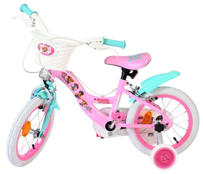 Paw Patrol Kinderfiets - Meisjes - 14 inch - Roze - Twee handremmen - Afbeelding 8