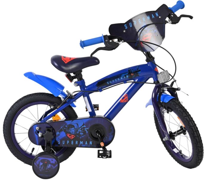 Superman Kinderfiets - Jongens - 14 inch - Blauw - Twee handremmen - Afbeelding 10