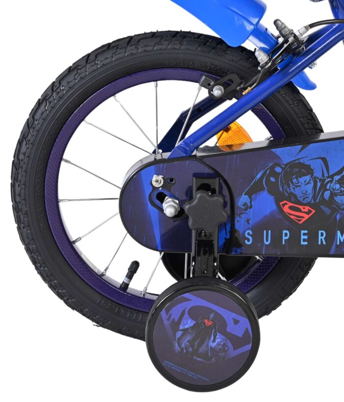 Superman Kinderfiets - Jongens - 14 inch - Blauw - Twee handremmen - Afbeelding 2