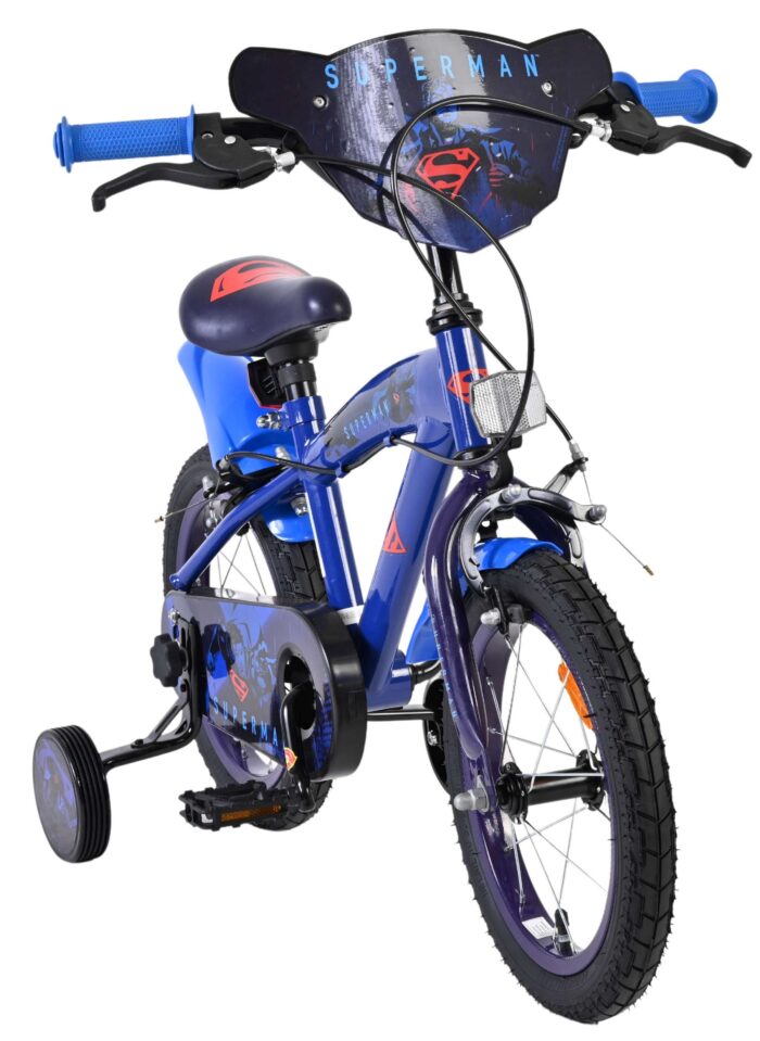 Superman Kinderfiets - Jongens - 14 inch - Blauw - Twee handremmen - Afbeelding 5