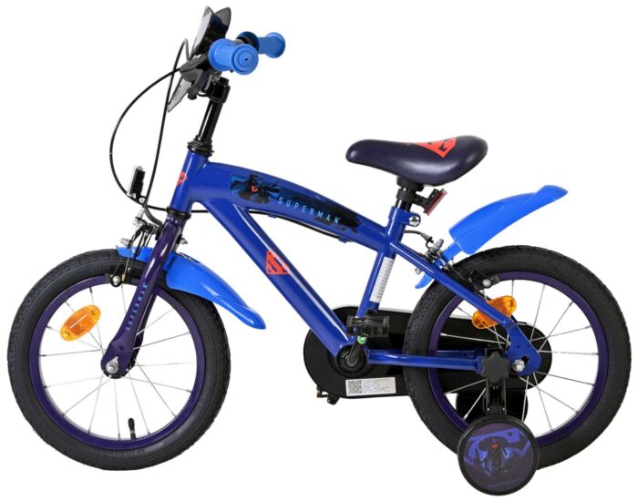 Superman Kinderfiets - Jongens - 14 inch - Blauw - Twee handremmen - Afbeelding 7