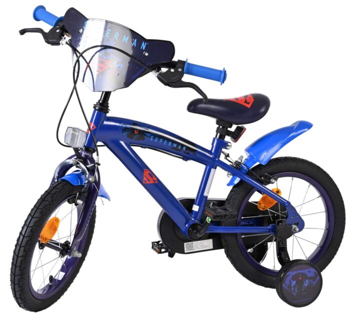Superman Kinderfiets - Jongens - 14 inch - Blauw - Twee handremmen - Afbeelding 8