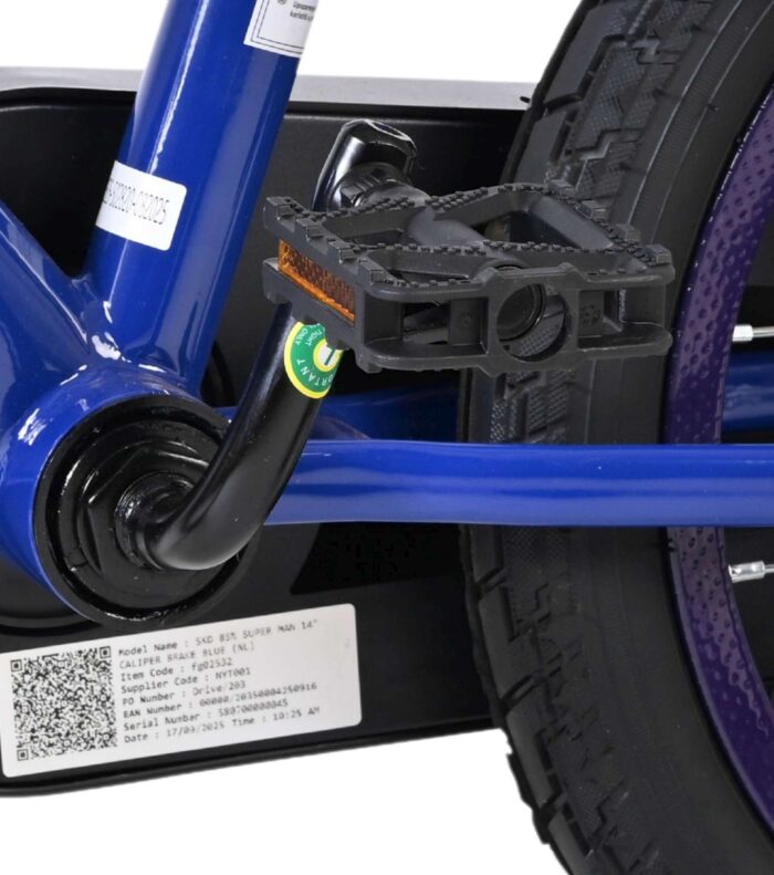 Superman Kinderfiets - Jongens - 14 inch - Blauw - Twee handremmen - Afbeelding 9