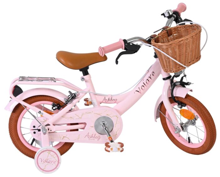 Volare Ashley Kinderfiets - Meisjes - 12 inch - Roze - Twee handremmen - Afbeelding 10