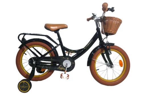Volare Ashley Kinderfiets - Meisjes - 14 inch - Zwart - Twee Handremmen
