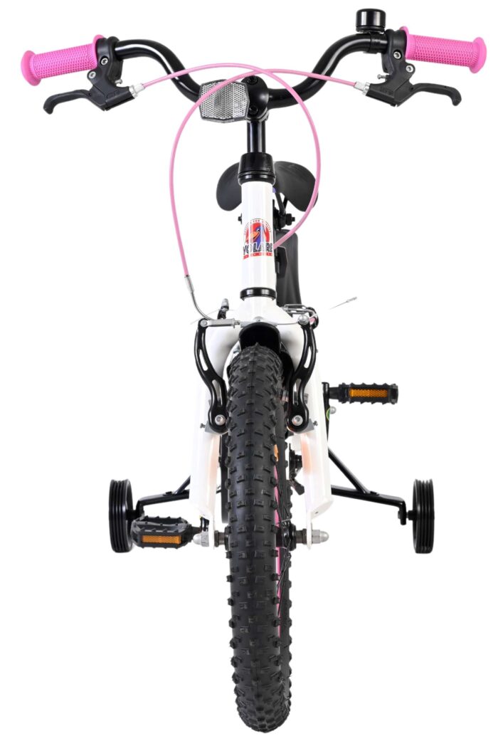 Volare Lily Kinderfiets - Meisjes - 16 inch - Wit Roze Paars - Twee Handremmen - Afbeelding 6