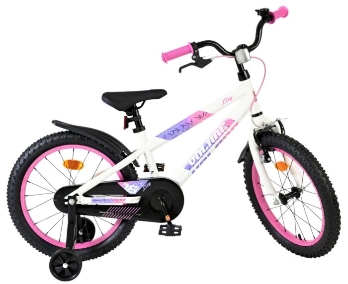 Volare Lily Kinderfiets - Meisjes - 18 inch - Wit Roze Paars - Afbeelding 10