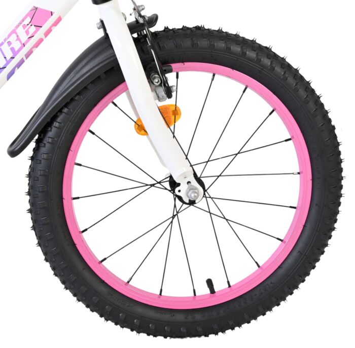 Volare Lily Kinderfiets - Meisjes - 18 inch - Wit Roze Paars - Afbeelding 3