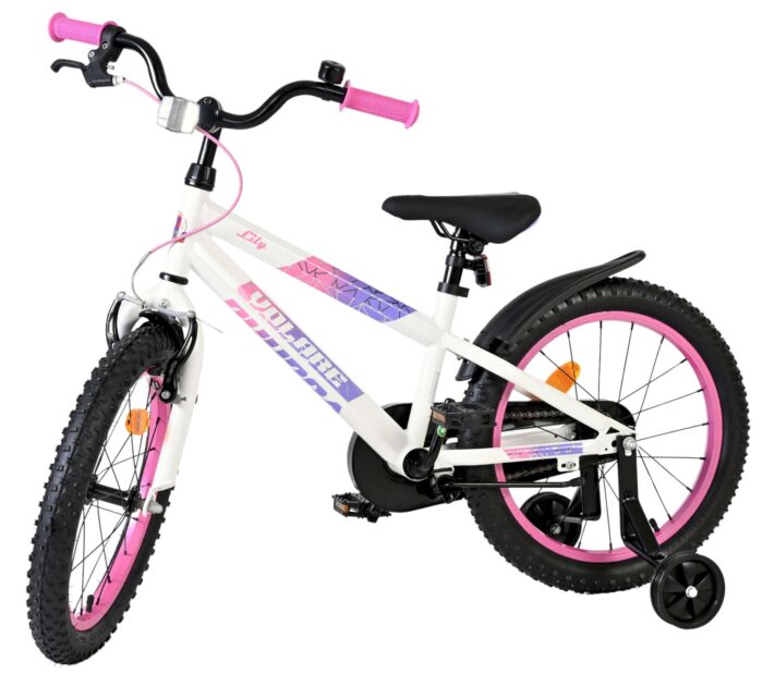 Volare Lily Kinderfiets - Meisjes - 18 inch - Wit Roze Paars - Afbeelding 8
