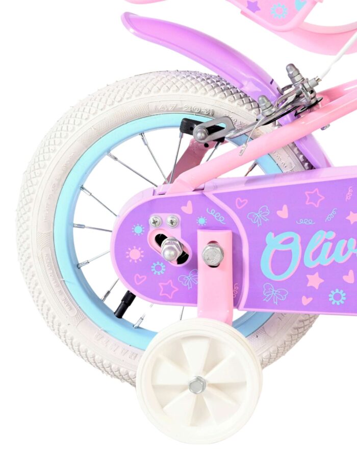 Volare Olivia Kinderfiets - Meisjes - 12 inch - Roze - Twee handremmen - Afbeelding 2