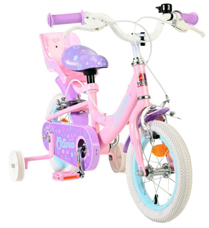 Volare Olivia Kinderfiets - Meisjes - 12 inch - Roze - Twee handremmen - Afbeelding 5