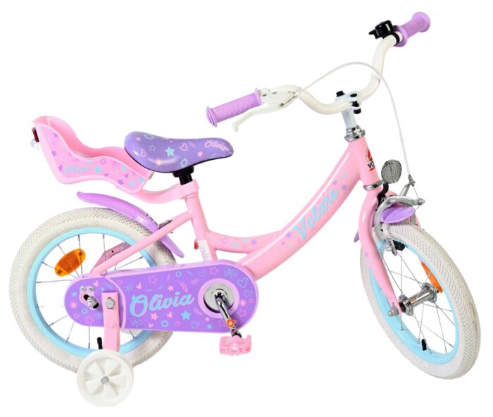 Volare Olivia Kinderfiets - Meisjes - 14 inch - Roze - Afbeelding 10