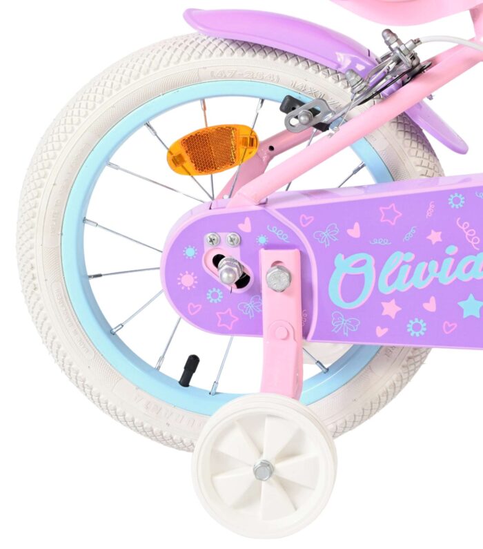 Volare Olivia Kinderfiets - Meisjes - 14 inch - Roze - Twee Handremmen - Afbeelding 2