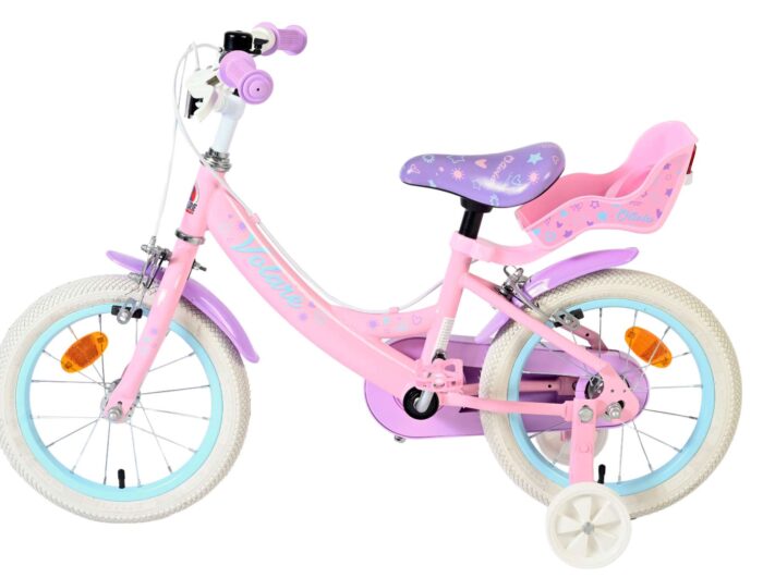 Volare Olivia Kinderfiets - Meisjes - 14 inch - Roze - Twee Handremmen - Afbeelding 7