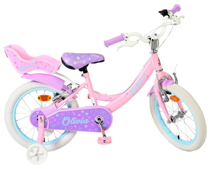 Volare Olivia Kinderfiets - Meisjes - 16 inch - Roze - Twee Handremmen - Afbeelding 10
